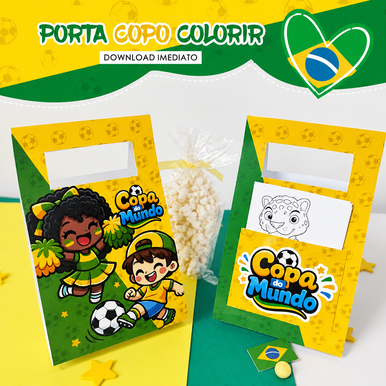 Porta Copo Colorir Copa do Mundo Arquivo Copa do Mundo Porta Copo Colorir - Imagem 1